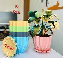 Plastic Round Flower Pots for Home Pack of 5-thumb4