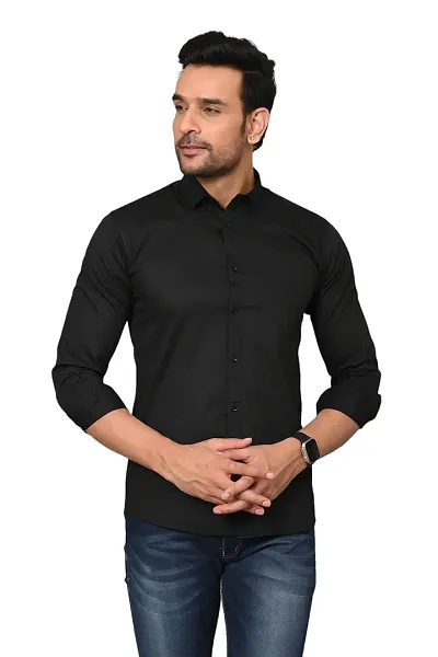 Regular Fit Plain Dyed Cotton Shirt