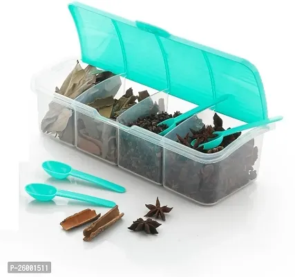 Trendy Curved Shape Designer Utility Multipurpose Box With Spoons Pack Of 1-thumb2