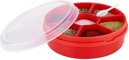 Metrolife Elegant Masala Box for Kitchen | Spice Box | Masala Container Multipurpose Box-Red-thumb2