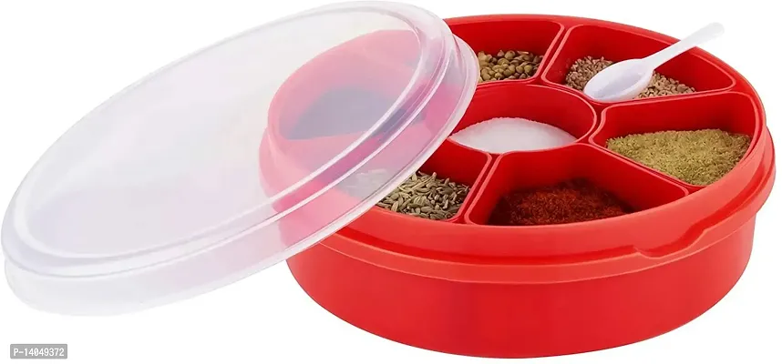 Metrolife Elegant Masala Box for Kitchen | Spice Box | Masala Container Multipurpose Box-Red-thumb3