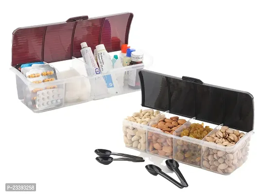 Metrolife Curved Shape Designer Utility Multipurpose Combo Box With Spoons