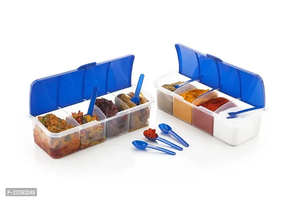 Metrolife Curved Shape Designer Utility Multipurpose Box With Spoons-thumb0