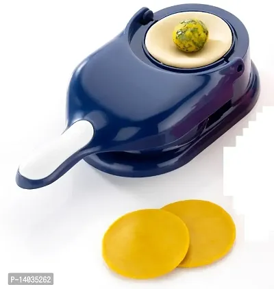 Metrolife 2 in 1 Dumpling Maker Momos Maker Machine, Dumpling Press Mould for Gujiya (Blue)