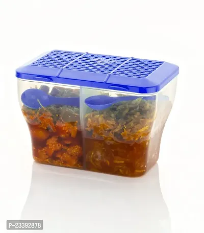 Metrolife 2 in 1 Transparent Masala Box || Multipurpose Kitchen Storage Food Container-Pack of 2-thumb3