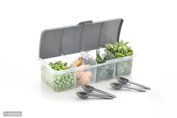 Metrolife Curved Shape Designer Utility Multipurpose Combo Box With Spoons-thumb3