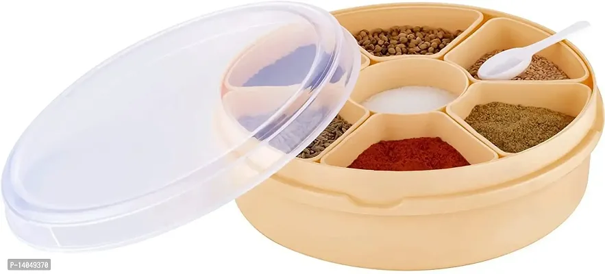 Metrolife Elegant Masala Box for Kitchen | Spice Box | Masala Container Multipurpose Box-Brown-thumb2