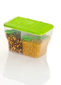 Metrolife 2 in 1 Transparent Masala Box || Multipurpose Kitchen Storage Food Container-thumb1