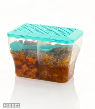 Metrolife 2 in 1 Transparent Masala Box || Multipurpose Kitchen Storage Food Container-Pack of 2-thumb2