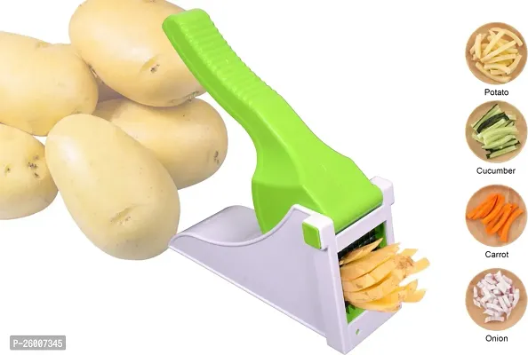 Metrolife French Fries Chips Maker Machine - Potato Chipser - Snacks Cutter Vegetable And Fruit Chopper Green And white-thumb3