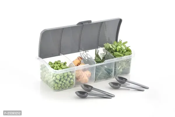 Metrolife Curved Shape Designer Utility Multipurpose Box With Spoons-thumb3