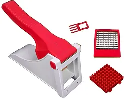 Metrolife French Fries Chips Maker Machine - Potato Chipser - Snacks Cutter Vegetable And Fruit Chopper Red-thumb2