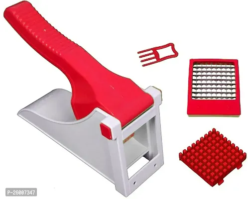 Metrolife French Fries Chips Maker Machine - Potato Chipser - Snacks Cutter Vegetable And Fruit Chopper Red-thumb3