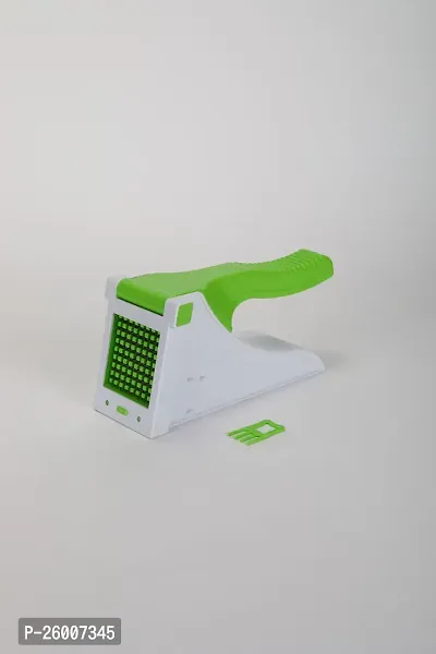 Metrolife French Fries Chips Maker Machine - Potato Chipser - Snacks Cutter Vegetable And Fruit Chopper Green And white