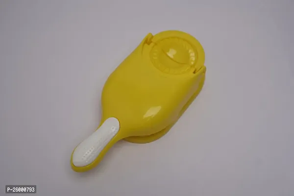 Metrolife 2 in 1 Dumpling Making Manual Dough Press Momos Maker Machine  Rolling Dumpling Wrapper Mold-Yellow-thumb2