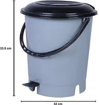 Metrolife Plastic Pedal Dustbin, Waste Bin, Trash Can With Handle-thumb1