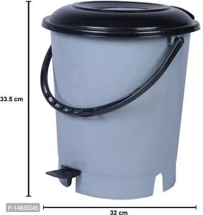 Metrolife Plastic Pedal Dustbin, Waste Bin, Trash Can With Handle-thumb2