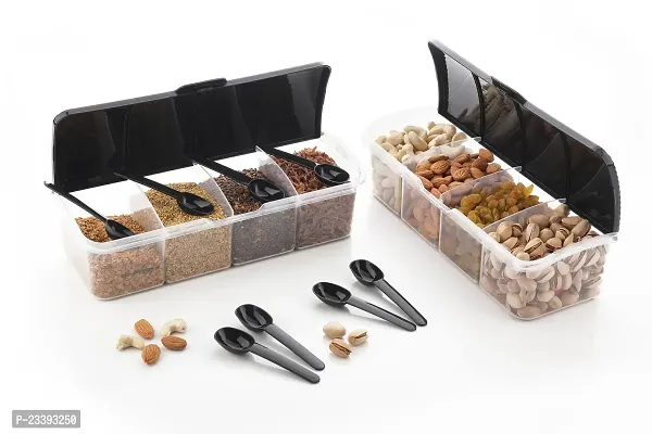 Metrolife Curved Shape Designer Utility Multipurpose Box With Spoons