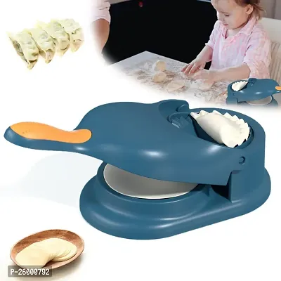 Metrolife 2 in 1 Dumpling Making Manual Dough Press Momos Maker Machine  Rolling Dumpling Wrapper Mold-Blue-thumb4