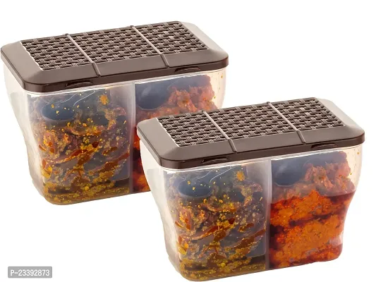 Metrolife 2 in 1 Transparent Masala Box || Multipurpose Kitchen Storage Food Container-Pack of 2-thumb0