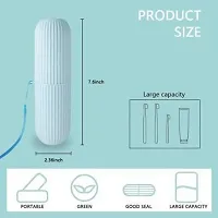 Metrolife Capsule Shape Toothbrush Toothpaste Case Holder [Pack of 4] Plastic Toothbrush Holder-thumb2