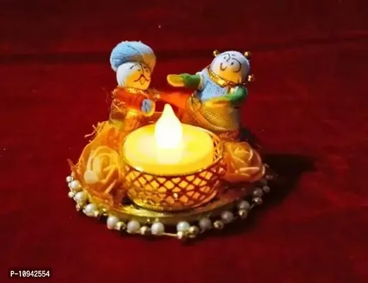 Rajasthani Puppets Raja/Rani tealight holders for home decor|showpiece|candle holders