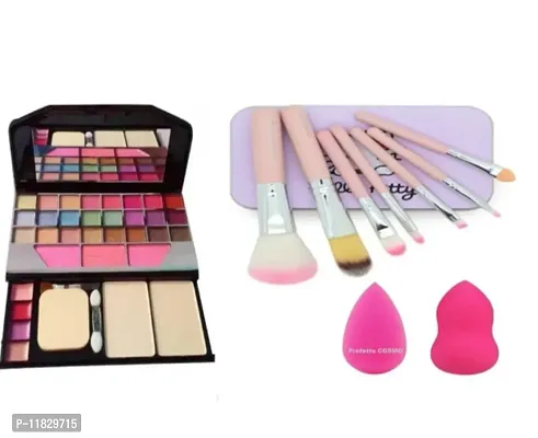 MAKEUP KIT WITH HELLOKITTY BRUSHES AND MAKEUP BLANDERS