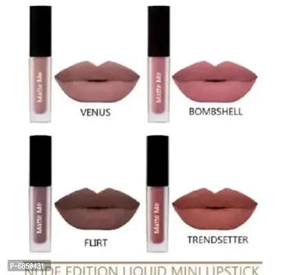 Nude Edition Lipstick Pack Of 4 Makeup Liquid Lipstick-thumb0