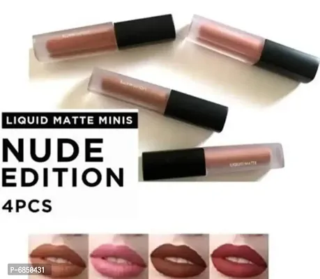 Nude Edition Lipstick Pack Of 4 Makeup Liquid Lipstick-thumb3