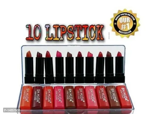 LIPSTIC SET OF 10  PIECES MULTIPLE SHADES PACK-thumb0