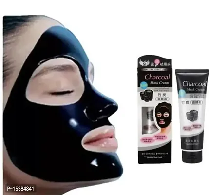 Charcoal Mask Cream Pack Of 1 Skin Care Face Mask-thumb0