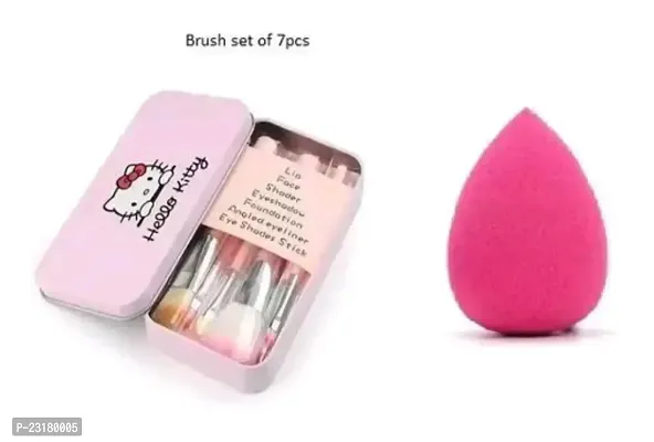 HELLO KITTY MAKEUP BRUSHES WITH MAKEUP BLANDER-thumb0