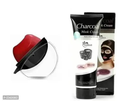 APPLE RED LIPSTICK WITH CHARCOAL MASK CREAM