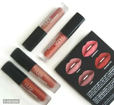 NUDE LIQUID LIPSTICK SET OF 4 PCS  NUDE SHADES-thumb0