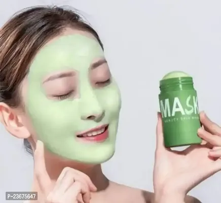 Premium Green Mask Stick for Face, Anti Acne Oil Control, Facial Detox Cleansing Mud Mask, 40g.-thumb0