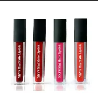 Red Matte Mini Liquid Lipstick Set Of 4 Pcs-thumb1