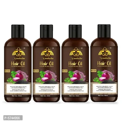 Nandurba Black Seed Onion Hair Oil Ultimate Care Combo(200ML)(Pack of 4)-thumb0