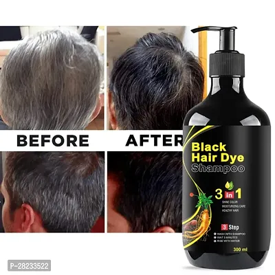 Black Hair Dye Shampoo 3 in 1 for Safe Hair, Moisturizing Care  Healthy Hair  (300 ml)-thumb0