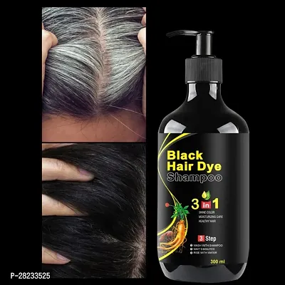 Black Hair Dye Shampoo 3 in 1 for Safe Hair, Moisturizing Care  Healthy Hair  (300 ml)-thumb0