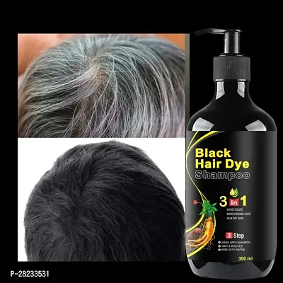 Black Hair Dye Shampoo 3 in 1 for Safe Hair, Moisturizing Care  Healthy Hair  (300 ml)-thumb0