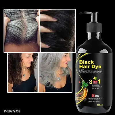 Natural Volumizing 3 in 1 Hair Dye Instant Black Hair Shampoo-thumb0