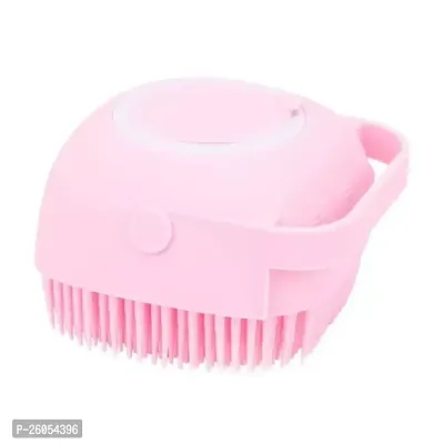 Silicon Bath Body Scubber Brush With Soap Dispenser-Multicolour-thumb0