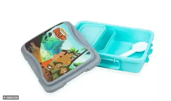 Stylish Plastic Chota Bheem Printed Air Tight Lunch Box-thumb0