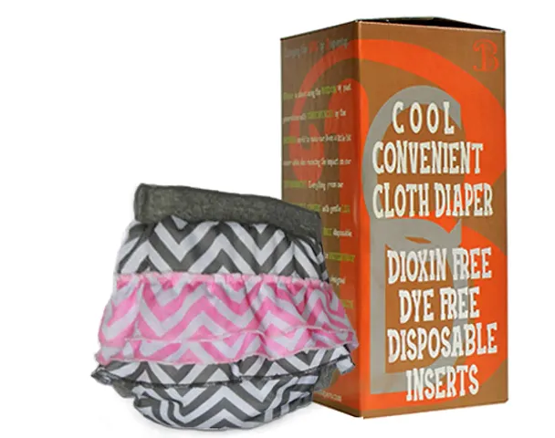 Rash-free and Anti-bacterial Reusable Diapers With Disposable Insert For Baby