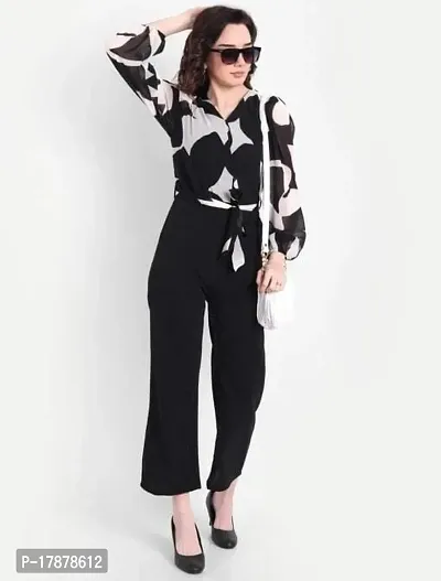 Classic Georgette Printed Jumpsuit for Women-thumb0
