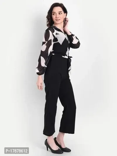 Classic Georgette Printed Jumpsuit for Women-thumb2