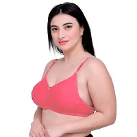 MAROON 203 Cotton Blend Seamless Non Padded Full Coverage Non-Wired Women T-Shirt Bra-thumb1