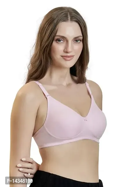 MAROON Cotton Blend Non Padded Seamless Wirefree Women's Everyday Bra (Pack of 1)-thumb3