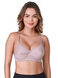 Stylish Grey Cotton Blend Solid Bras For Women-thumb1