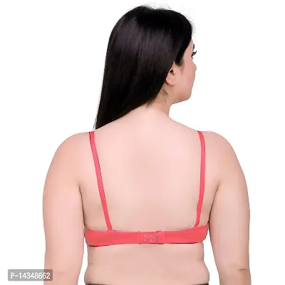 MAROON 203 Cotton Blend Seamless Non Padded Full Coverage Non-Wired Women T-Shirt Bra-thumb3